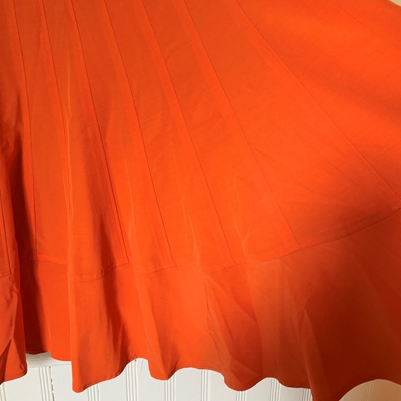 Elegant Orange A-Line Skirt - Picture 4 of 7